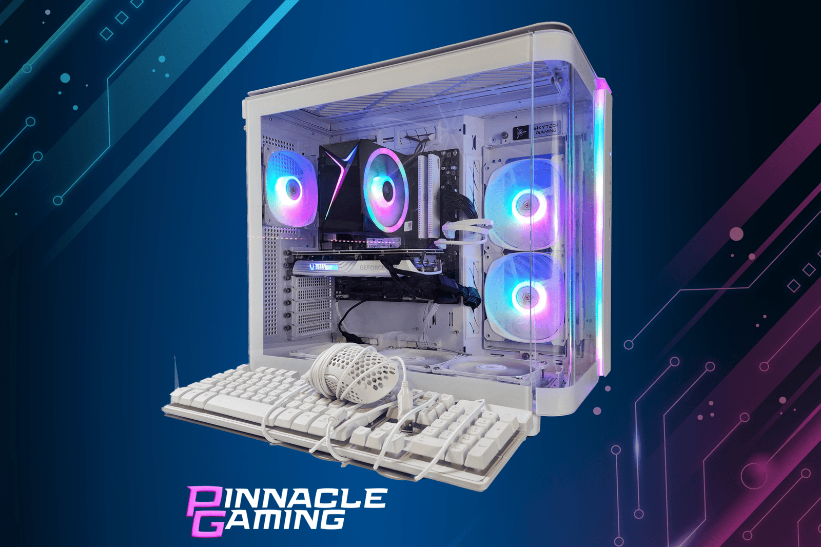 SkyTech Gaming PC W11 Ryzen 7 7700 RTX 4070 SUPER 1TB SSD 16GB DDR5 WiFi - Geek Tech