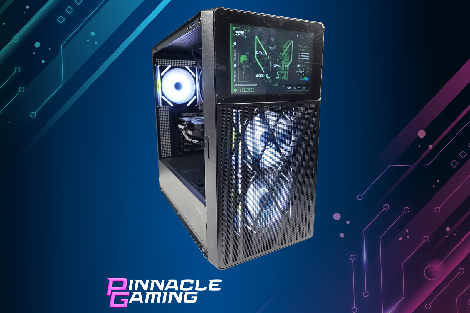 BitCrate Custom Gaming Desktop PC Ryzen 5 RX 9070 1TB SSD 16GB WiFi Black