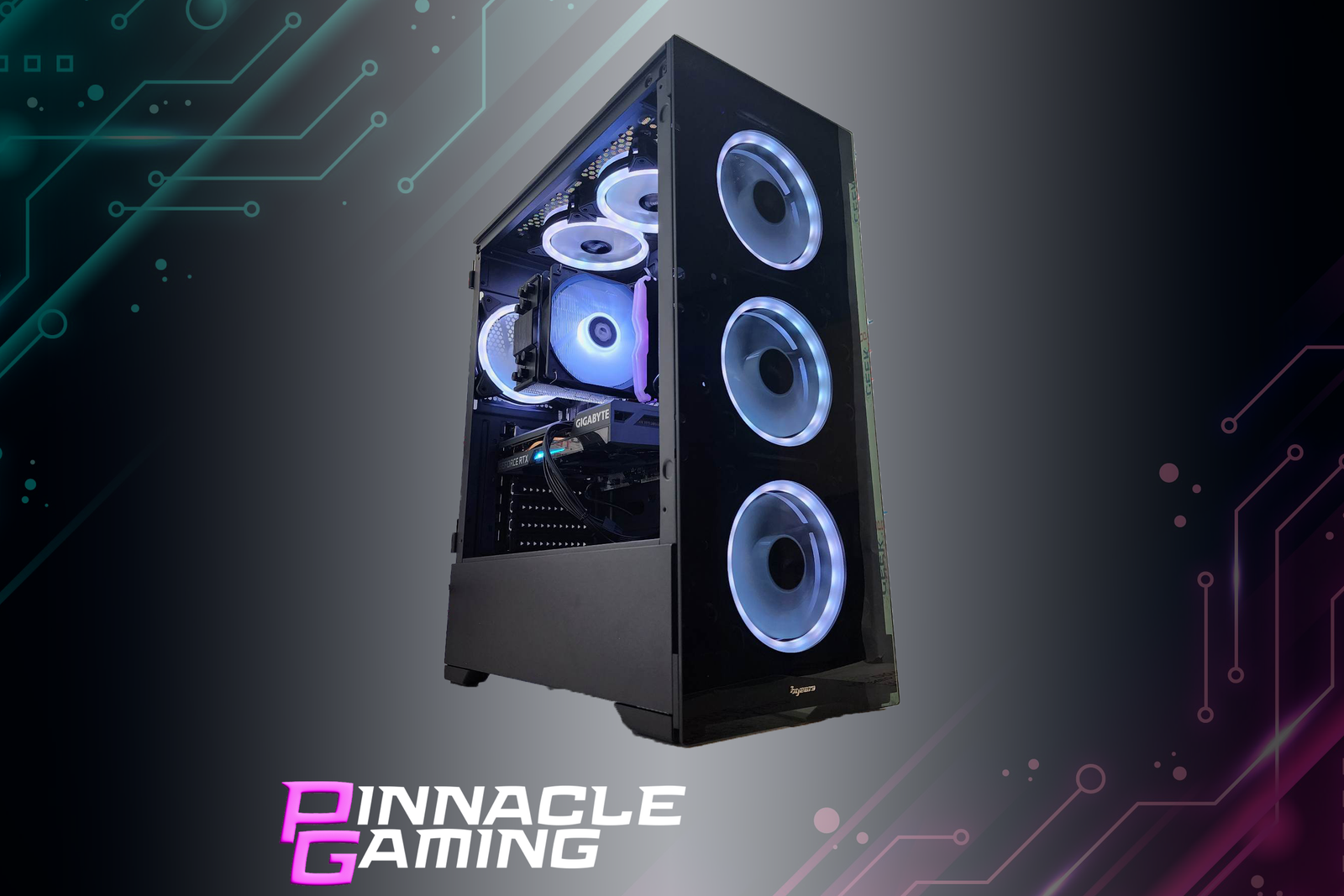 Custom Gaming Desktop Ryzen 7 RX 580 8GB 2TB SSD 32GB DDR4 Black Voguish