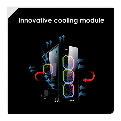 Apevia Aura - P - BK Gaming Computer Case - Geek Tech