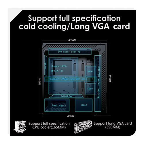 Apevia Aura - P - BK Gaming Computer Case - Geek Tech