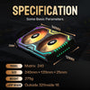 Asiahorse Matrix-Black 48 Addressable RGB LEDs 240MM — top view