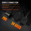 Asiahorse Matrix-Black 56 Addressable RGB LEDs 360MM — side view