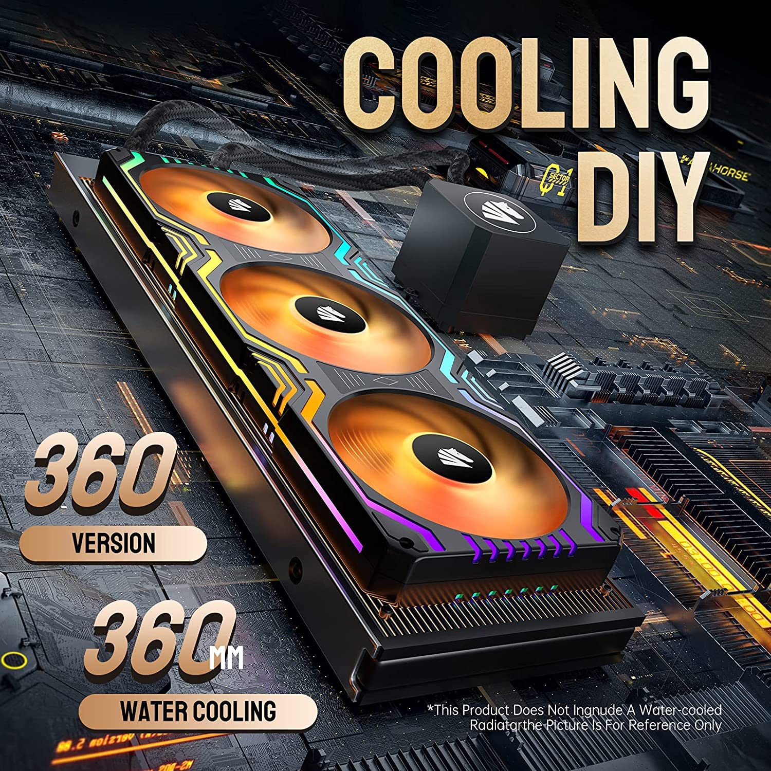 Asiahorse Matrix-Black 56 Addressable RGB LEDs 360MM - Geek Tech