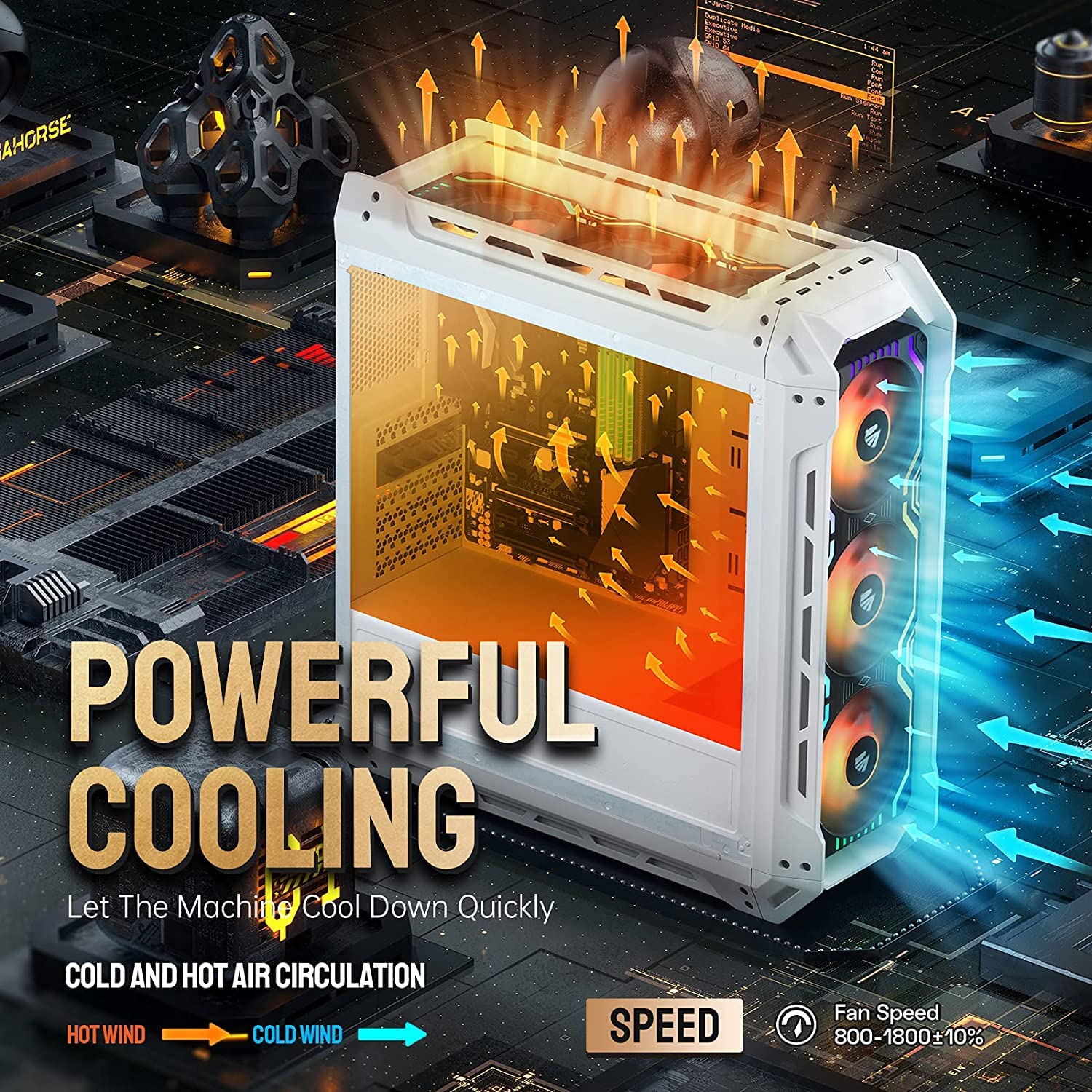 Asiahorse Matrix-Black 56 Addressable RGB LEDs 360MM - Geek Tech