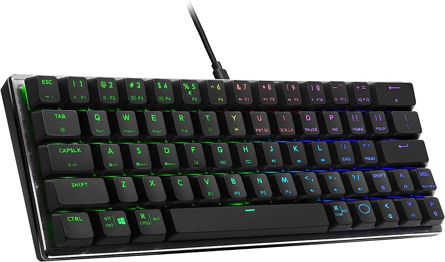 Cooler Master SK620 60% Space Grey Mechanical Low Profile Gaming Keyboard SK-620-GKTL1-US - Geek Tech