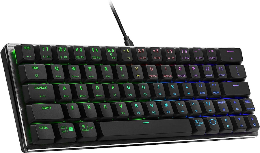 Teclado mecánico para juegos de perfil bajo Cooler Master SK620 60 % gris espacial SK-620-GKTL1-US 