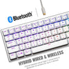 Cooler Master SK622 60% Wireless Bluetooth Silver/White — rear view