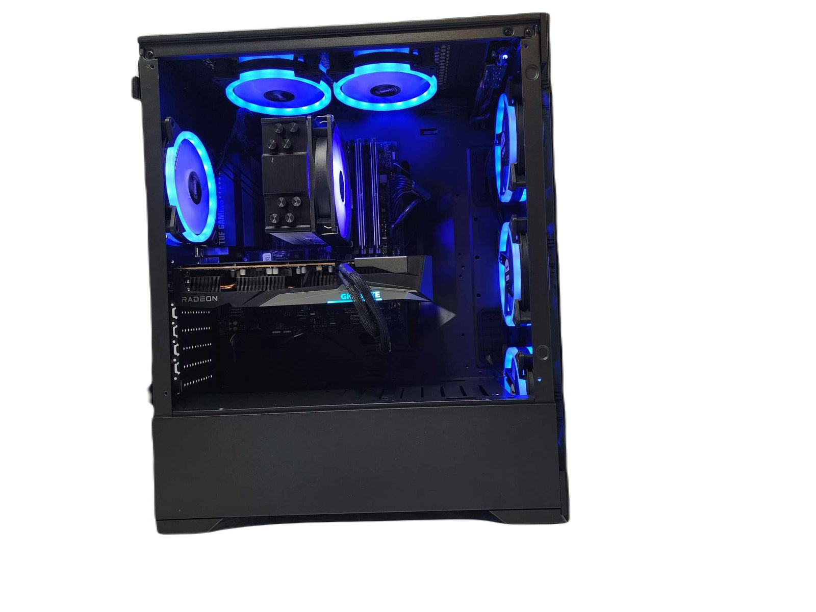 Custom Gaming Desktop PC Ryzen 7 7800X3D 2TB Gen4 + 2TB SSD RX 6700 XT 64GB Black Vog A620M - Geek Tech