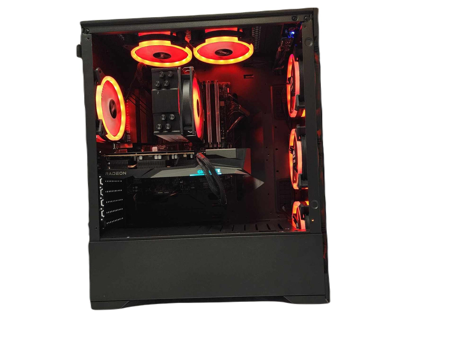 Custom Gaming Desktop PC Ryzen 9 7900X3D 1TB SSD RX 7700 XT 16GB Black Vog A620M - Geek Tech