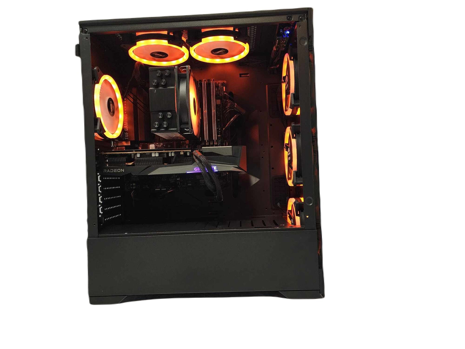 Custom Gaming Desktop PC Ryzen 9 7900X3D 2TB Gen4 + 2TB SSD RX 7600 64GB Black Vog A620M - Geek Tech