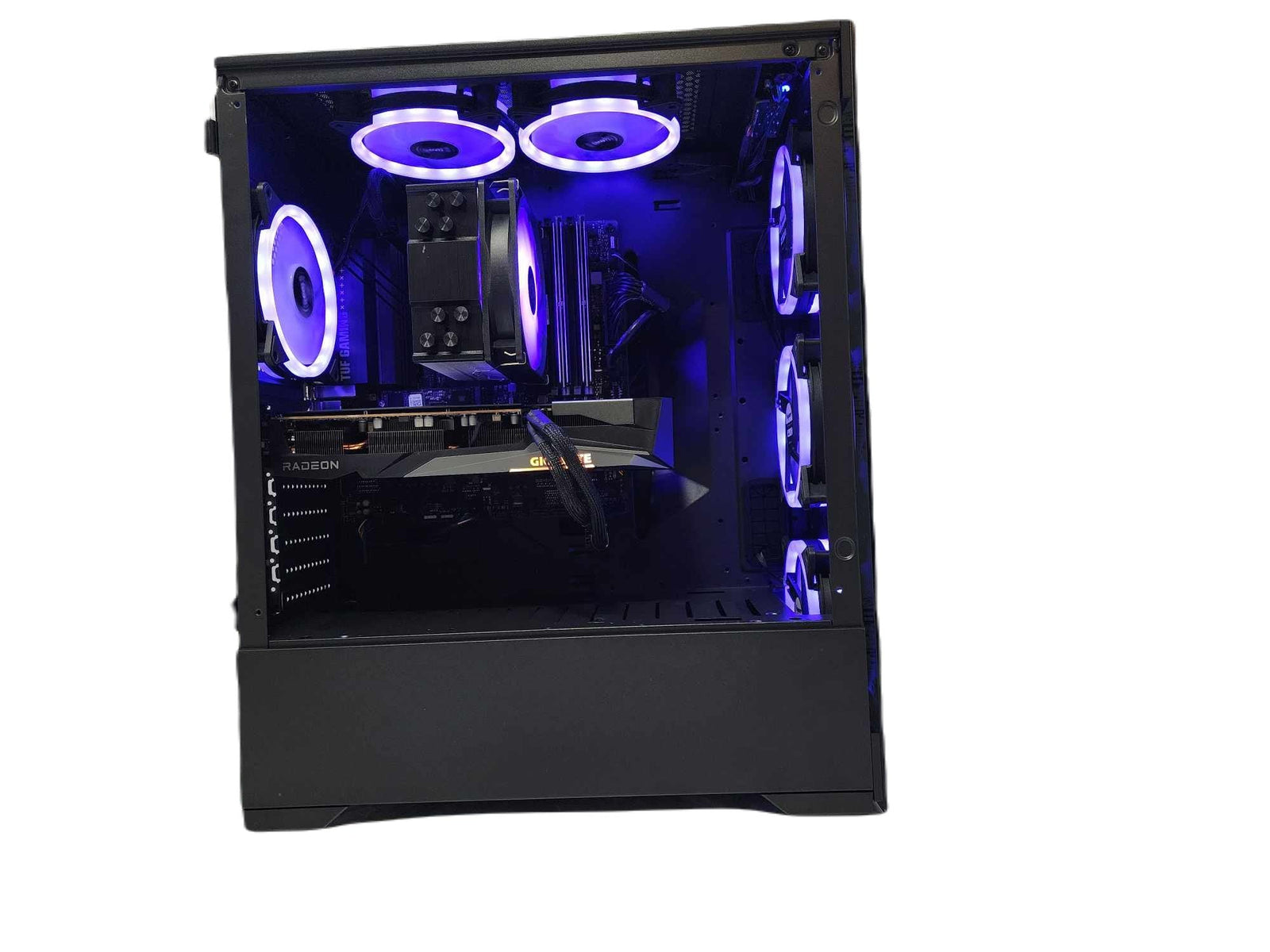 Custom Gaming Desktop PC Ryzen 9 7900X3D 2TB Gen4 + 2TB SSD RX 7600 64GB Black Vog A620M - Geek Tech