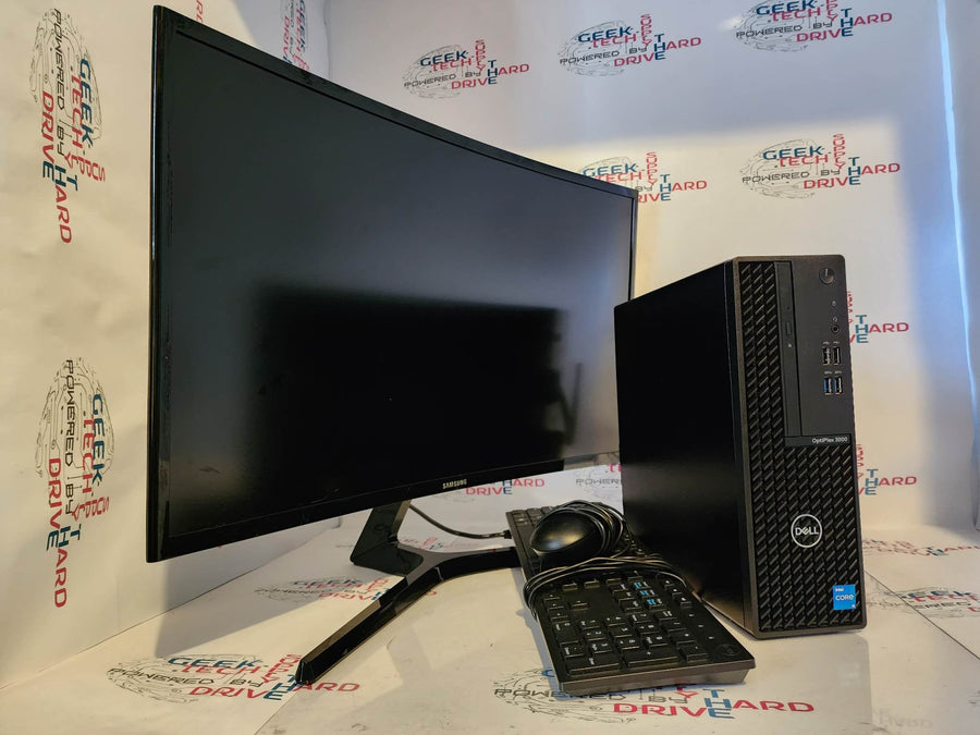 Dell Optiplex 3000 Windows 11 i5-12500 de 6 núcleos, SSD de 1 TB, DDR4-3200 de 16 GB, monitor de 27 pulgadas 
