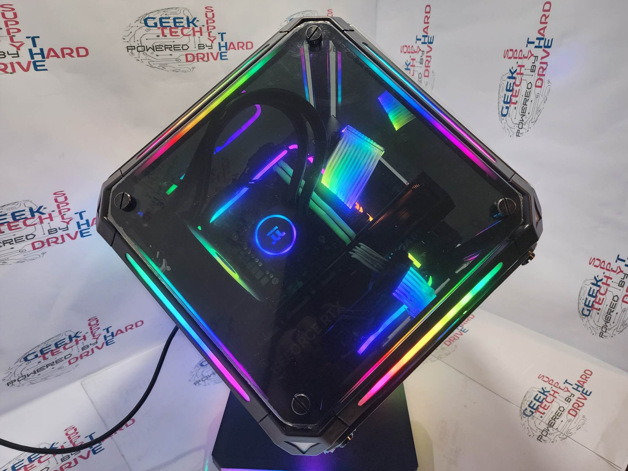 Gaming Desktop PC Computer Intel i5 GeForce RTX 4070 SSD 1TB 2TB DDR5 32GB RGB VR Water Rubix H6 - Geek Tech