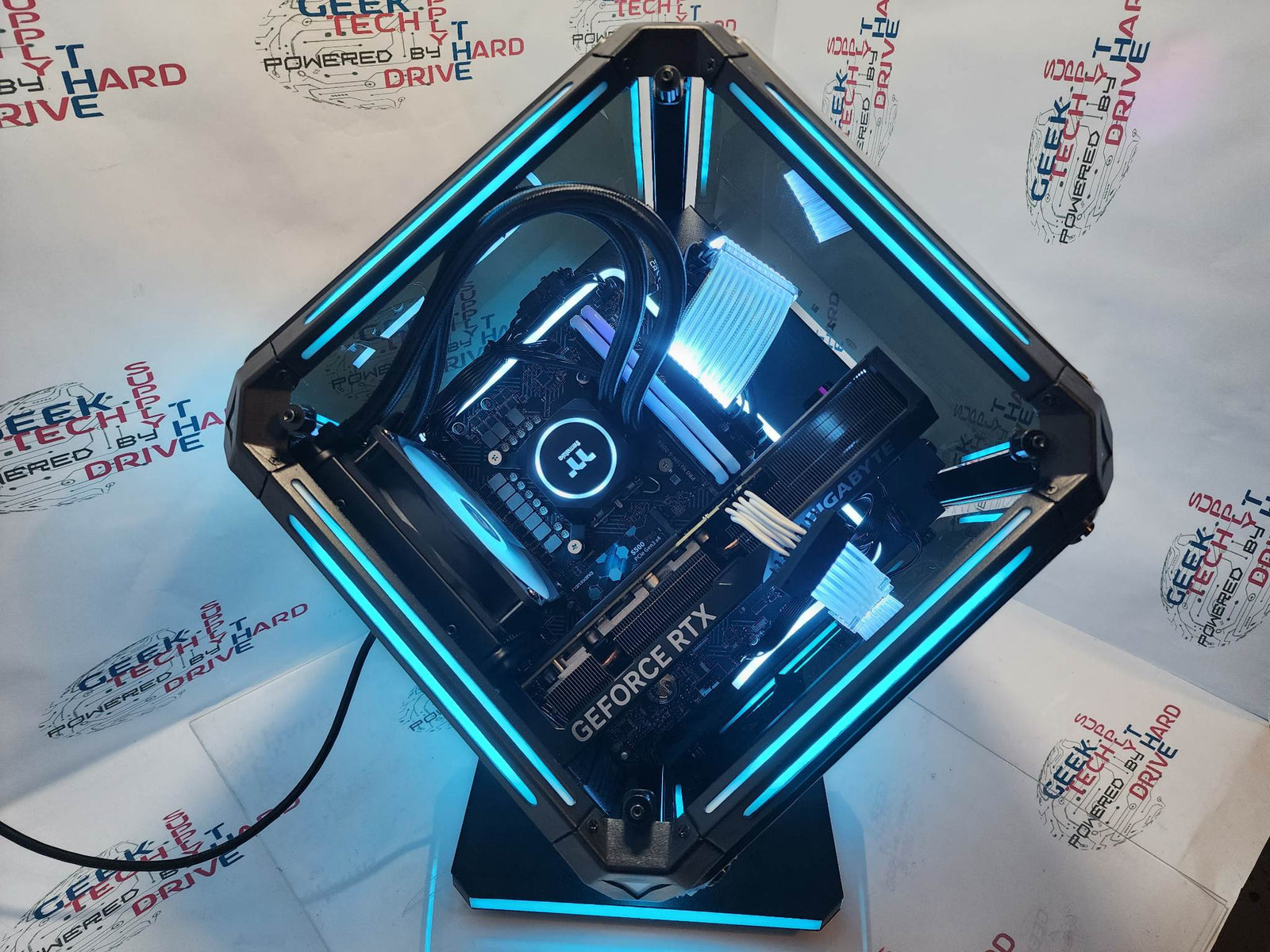 Gaming Desktop PC Computer Intel i5 GeForce RTX 4070 SSD 1TB 2TB DDR5 32GB RGB VR Water Rubix H6 - Geek Tech