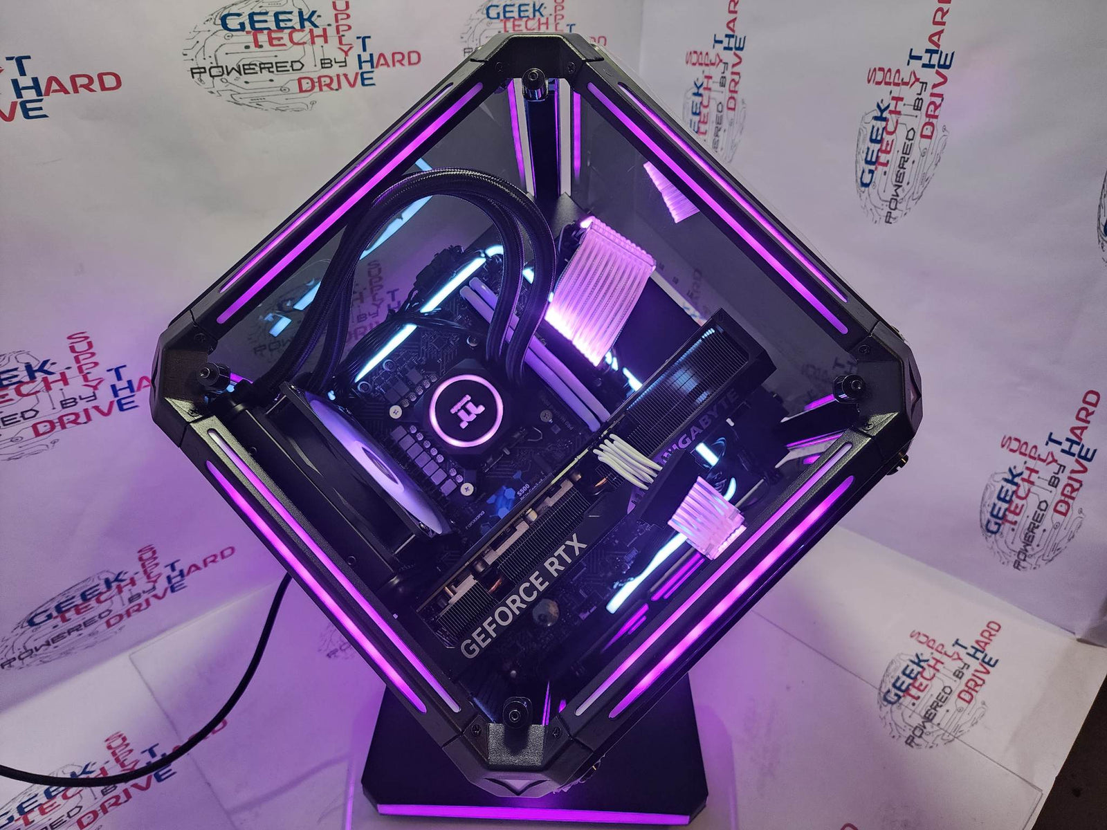 Gaming Desktop PC Computer Intel i5 GeForce RTX 4070 SSD 1TB 2TB DDR5 32GB RGB VR Water Rubix H6 - Geek Tech