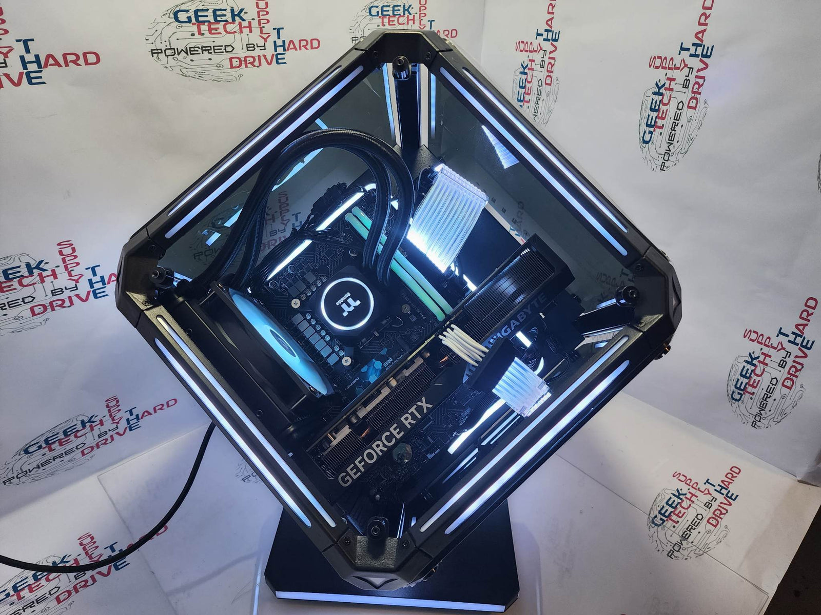 Gaming Desktop PC Computer Intel i9 NVIDIA RTX 4070 SSD 1TB 2TB DDR5 32GB RGB VR Water Rubix H6 - Geek Tech