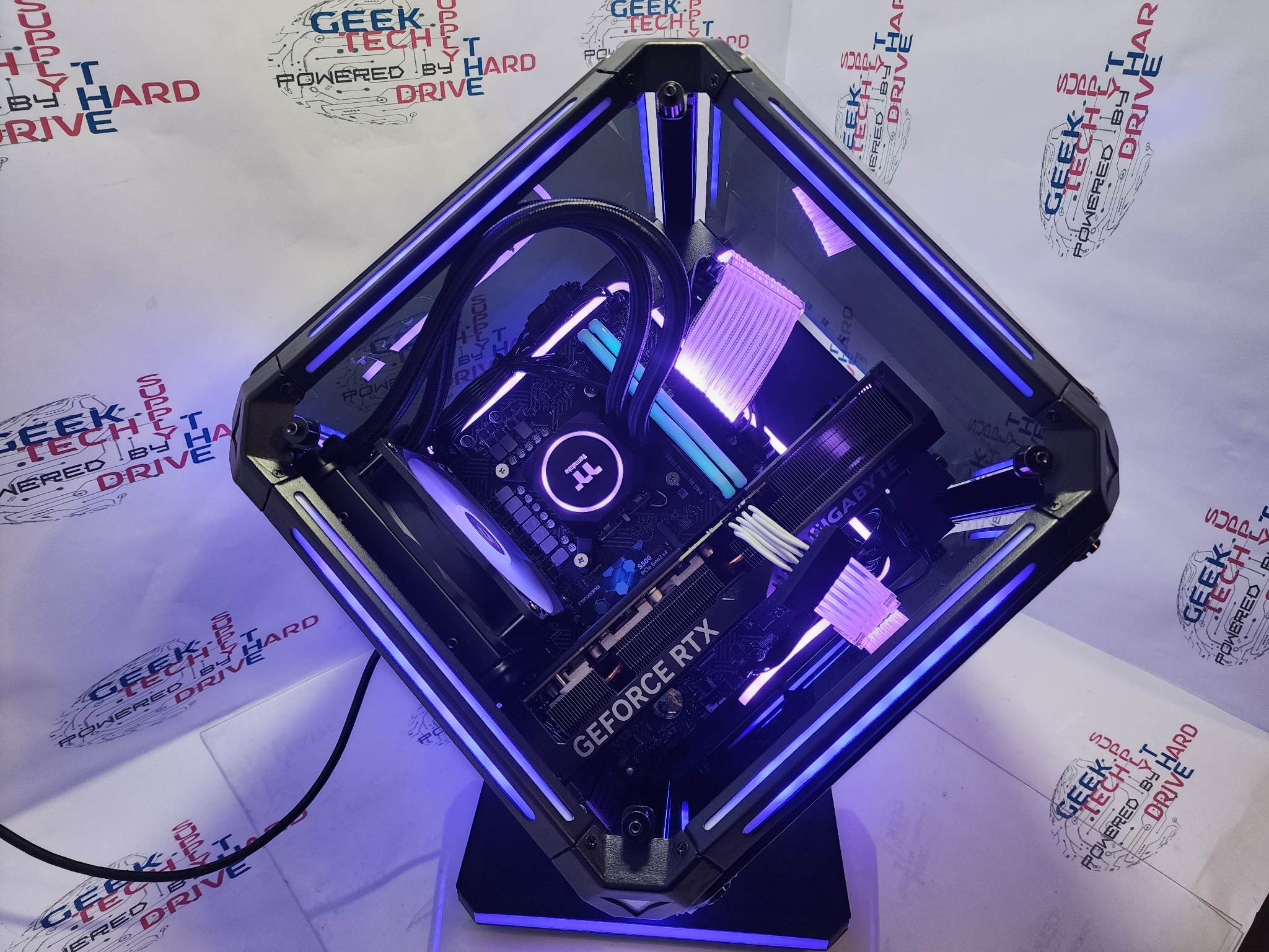 Gaming Desktop PC Computer Intel i9 NVIDIA RTX 4070 SSD 1TB 2TB DDR5 32GB RGB VR Water Rubix H6 - Geek Tech