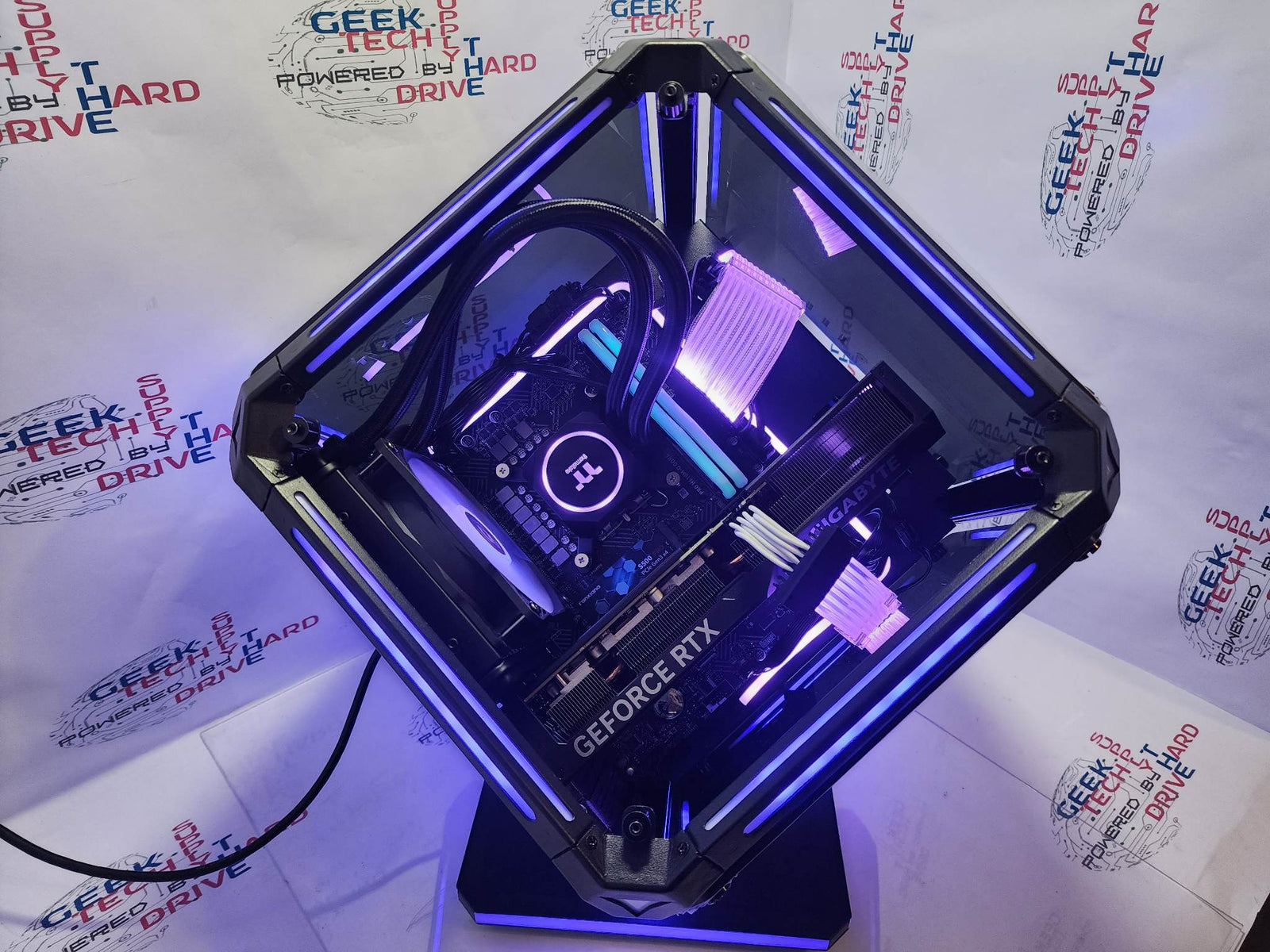 Gaming Desktop PC Computer Intel i9 NVIDIA RTX 4070 SSD 1TB 2TB DDR5 32GB RGB VR Water Rubix H6 - Geek Tech