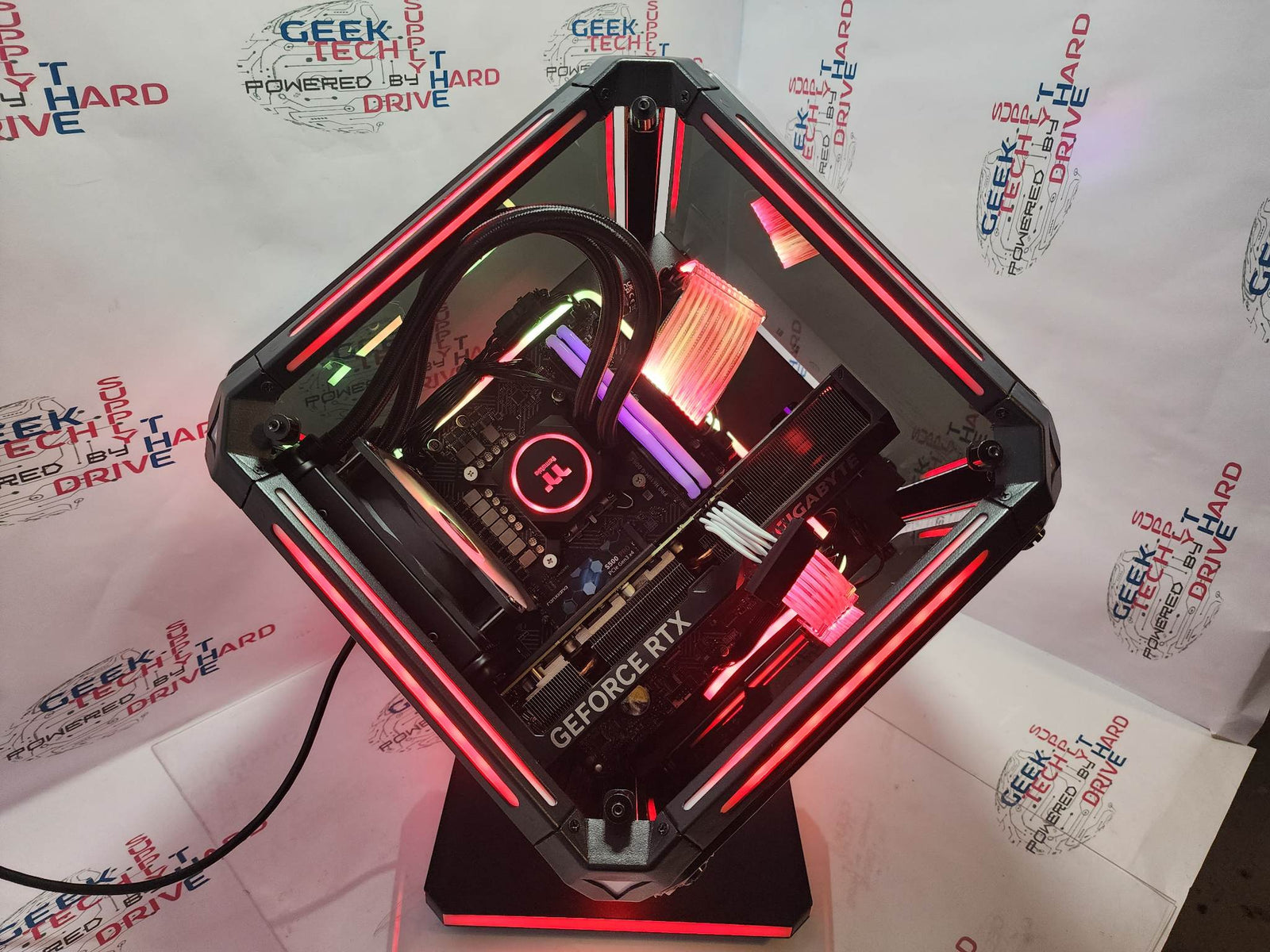 Gaming Desktop PC Computer Intel i9 NVIDIA RTX 4070 SSD 1TB 2TB DDR5 32GB RGB VR Water Rubix H6 - Geek Tech