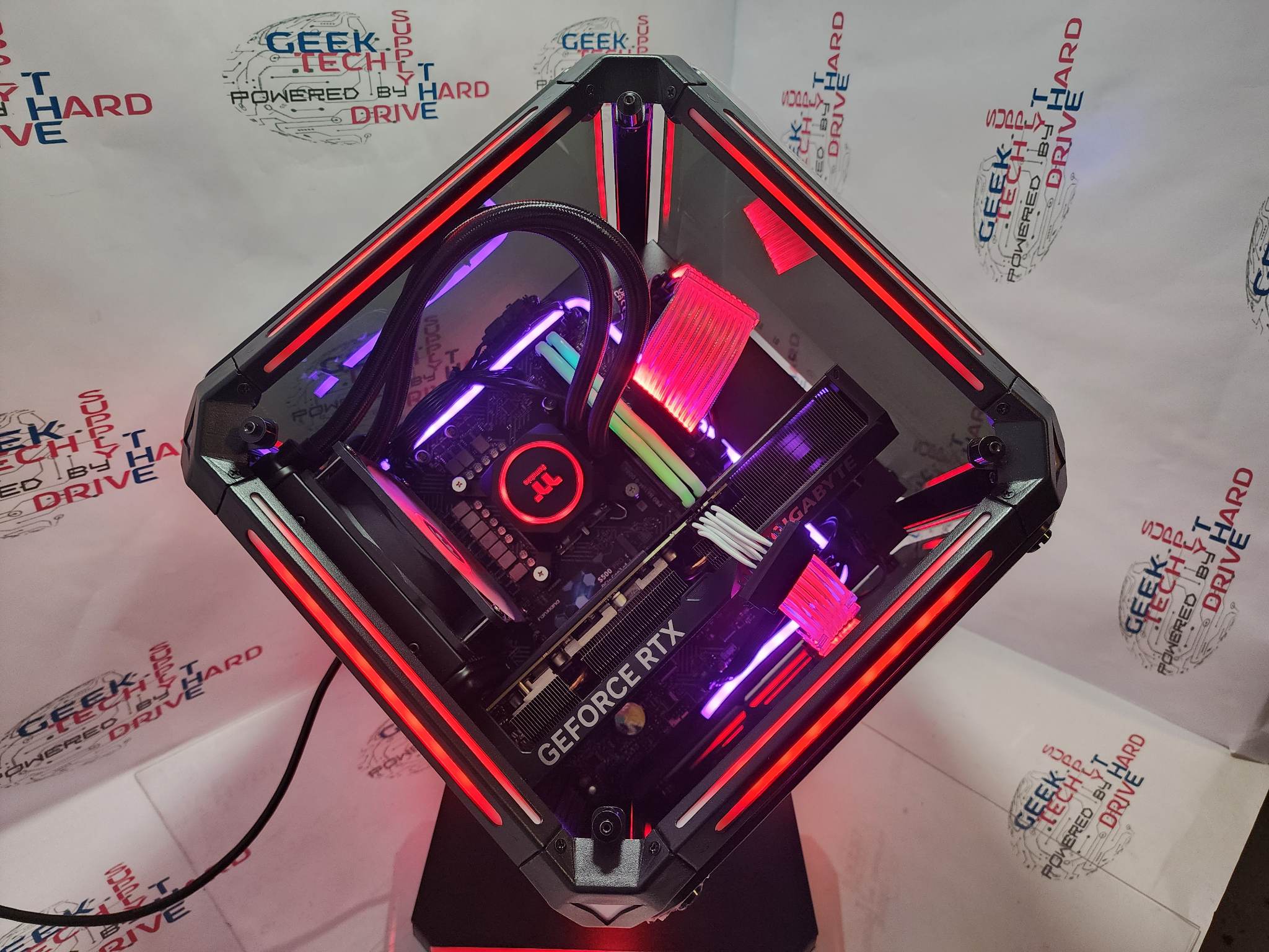 Gaming Desktop PC Computer Intel i9 NVIDIA RTX 4070 SSD 1TB 2TB DDR5 32GB RGB VR Water Rubix H6 - Geek Tech