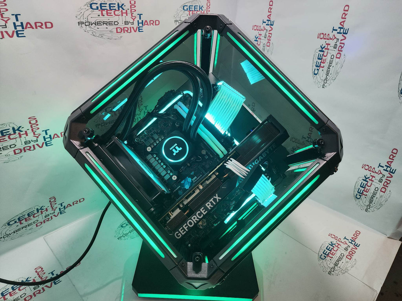 Gaming Desktop PC Computer Intel i9 NVIDIA RTX 4070 SSD 1TB 2TB DDR5 32GB RGB VR Water Rubix H6 - Geek Tech