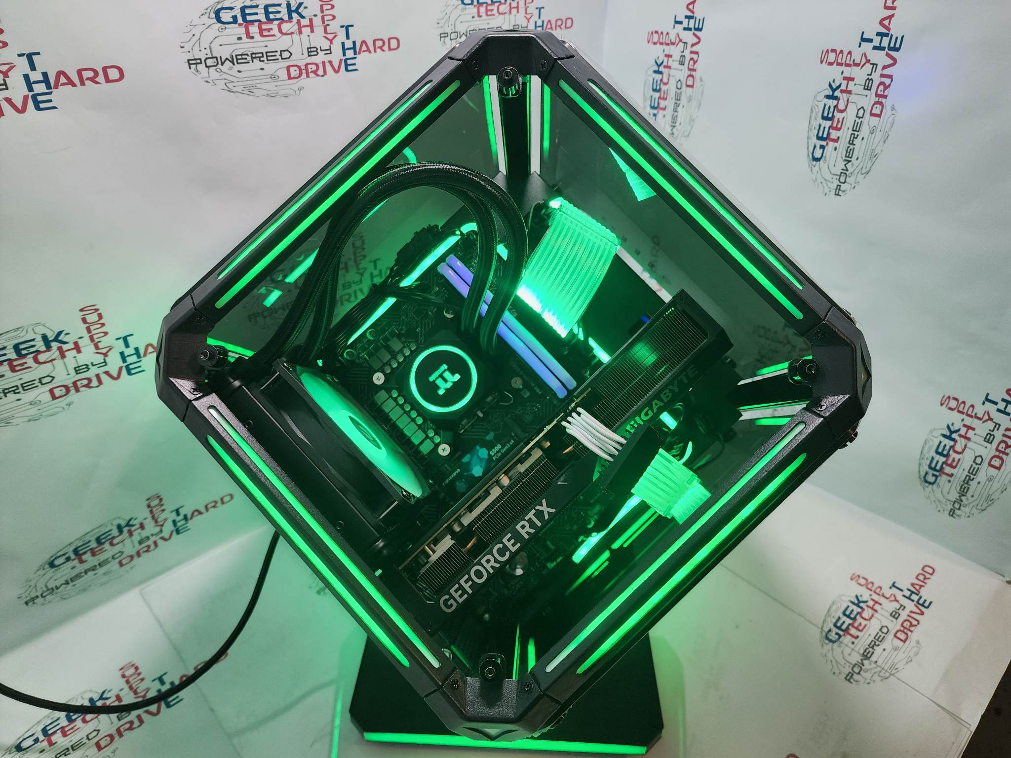 Gaming Desktop PC Computer Intel i9 NVIDIA RTX 4070 SSD 1TB 2TB DDR5 32GB RGB VR Water Rubix H6 - Geek Tech