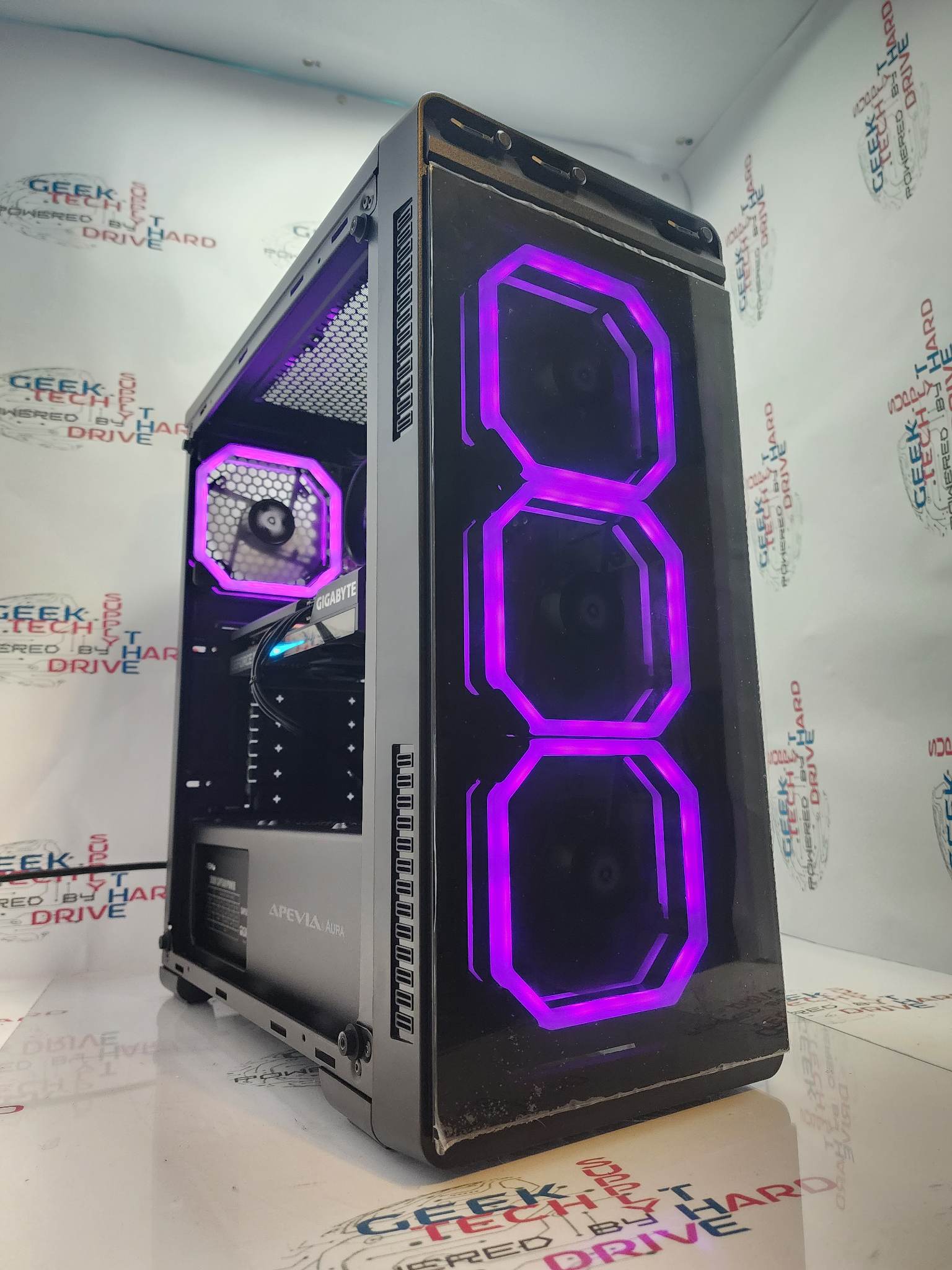 Gaming Desktop PC Computer Ryzen 5 SSD HDD WiFi Vega 7 RGB Aura-P A3 - Geek Tech