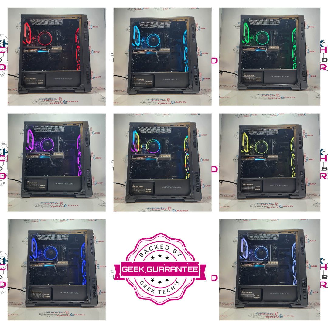 Gaming Desktop PC Computer Ryzen 5 SSD HDD WiFi Vega 7 RGB Aura-P A3 - Geek Tech