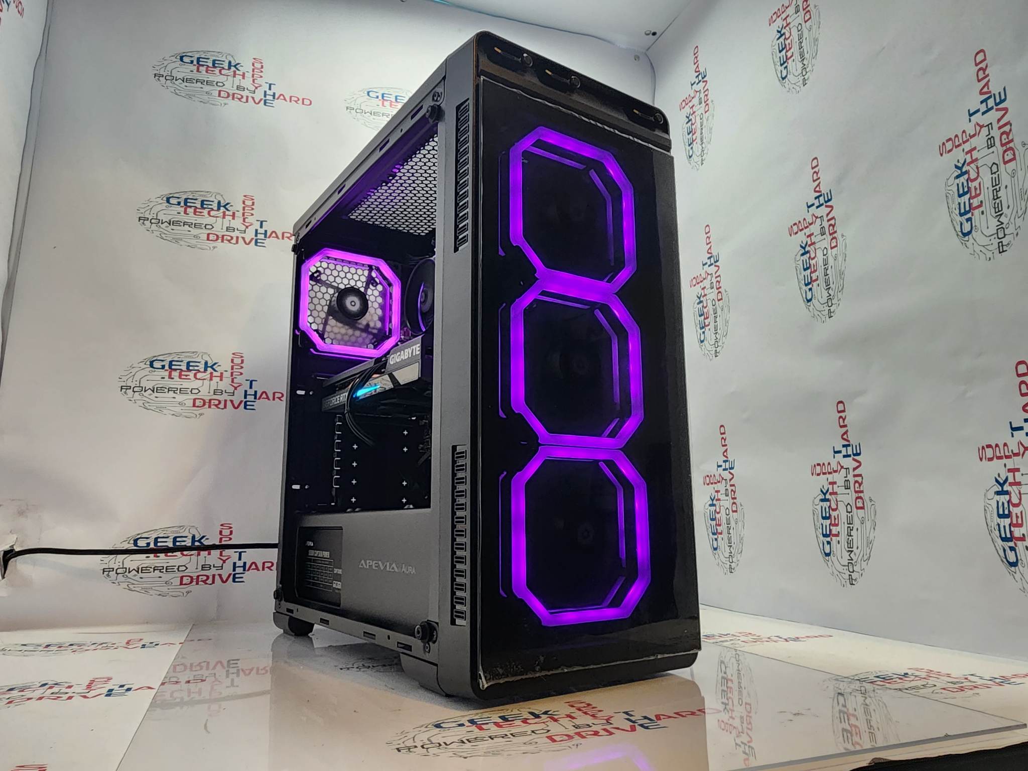 Gaming Desktop PC Computer Ryzen 5 SSD HDD WiFi Vega 7 RGB Aura-P A3 - Geek Tech