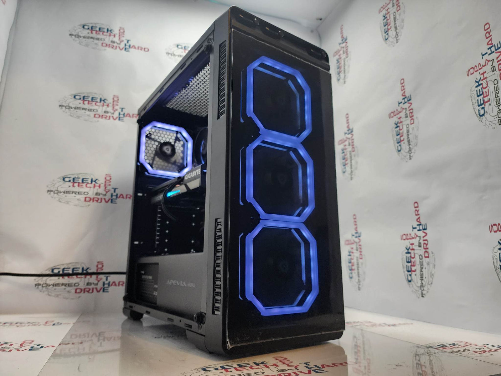 Gaming Desktop PC Computer Ryzen 5 SSD HDD WiFi Vega 7 RGB Aura-P A3 - Geek Tech