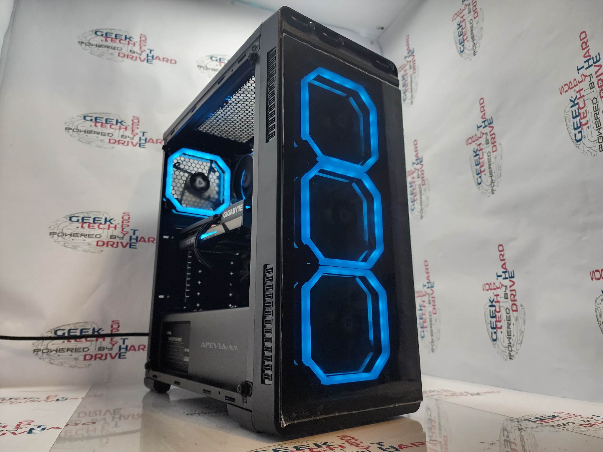 Gaming Desktop PC Computer Ryzen 5 SSD HDD WiFi Vega 7 RGB Aura-P A3 - Geek Tech