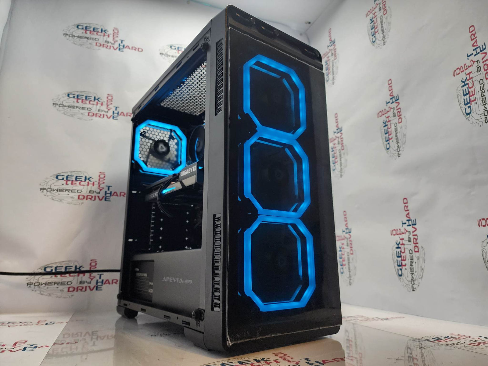 Gaming Desktop PC Computer Ryzen 5 SSD HDD WiFi Vega 7 RGB Aura-P A3 - Geek Tech