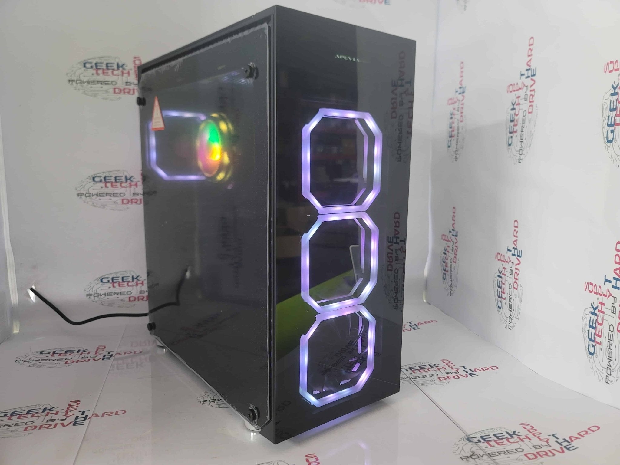 Gaming Desktop PC Computer Ryzen 5 SSD HDD WiFi Vega 7 RGB Aura-P A3 - Geek Tech