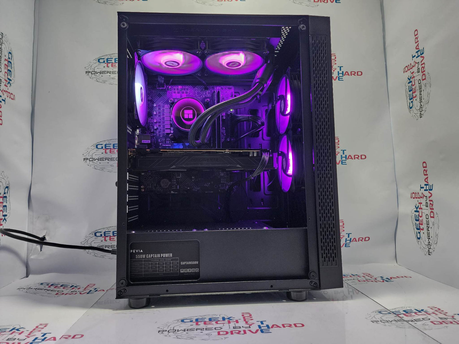 Gaming PC Desktop Computer Intel i9 SSD RGB NVIDIA RTX 3060 Ti WiFi Liquid Black H7 Optillusion - Geek Tech