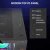 (ATX) GIM ATX Gaming Computer Case — rear view