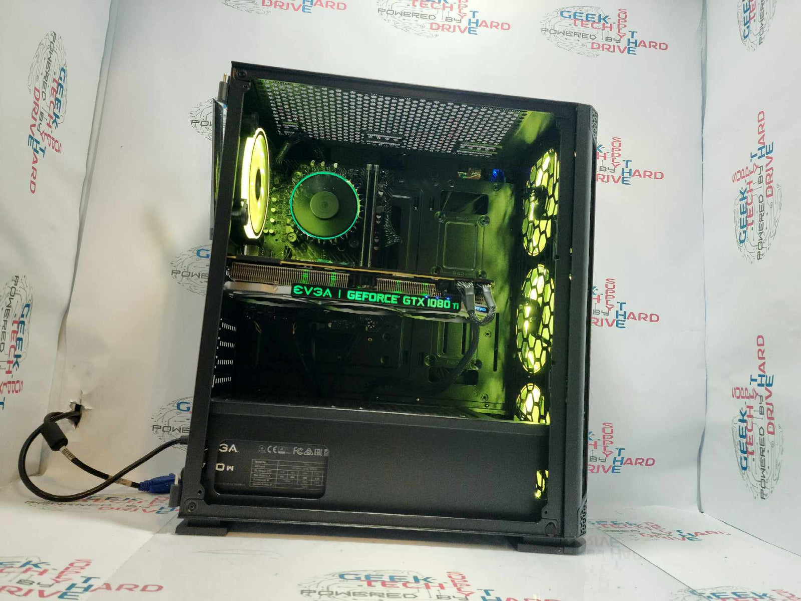 GTech Custom Gaming PC i5-12400 GTX 1080 Ti 1tb NVMe 32GB DDR4 Black F01 - Geek Tech