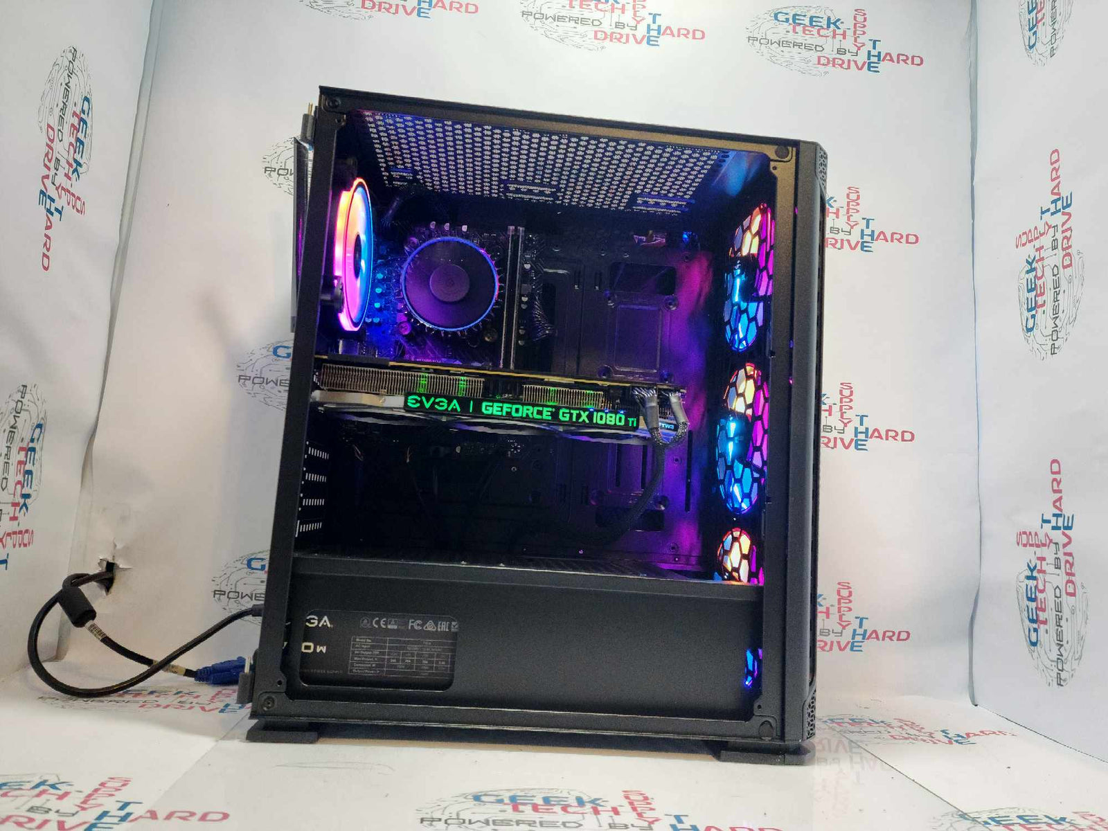 GTech Custom Gaming PC i5-12400 GTX 1080 Ti 1tb NVMe 32GB DDR4 Black F01 - Geek Tech