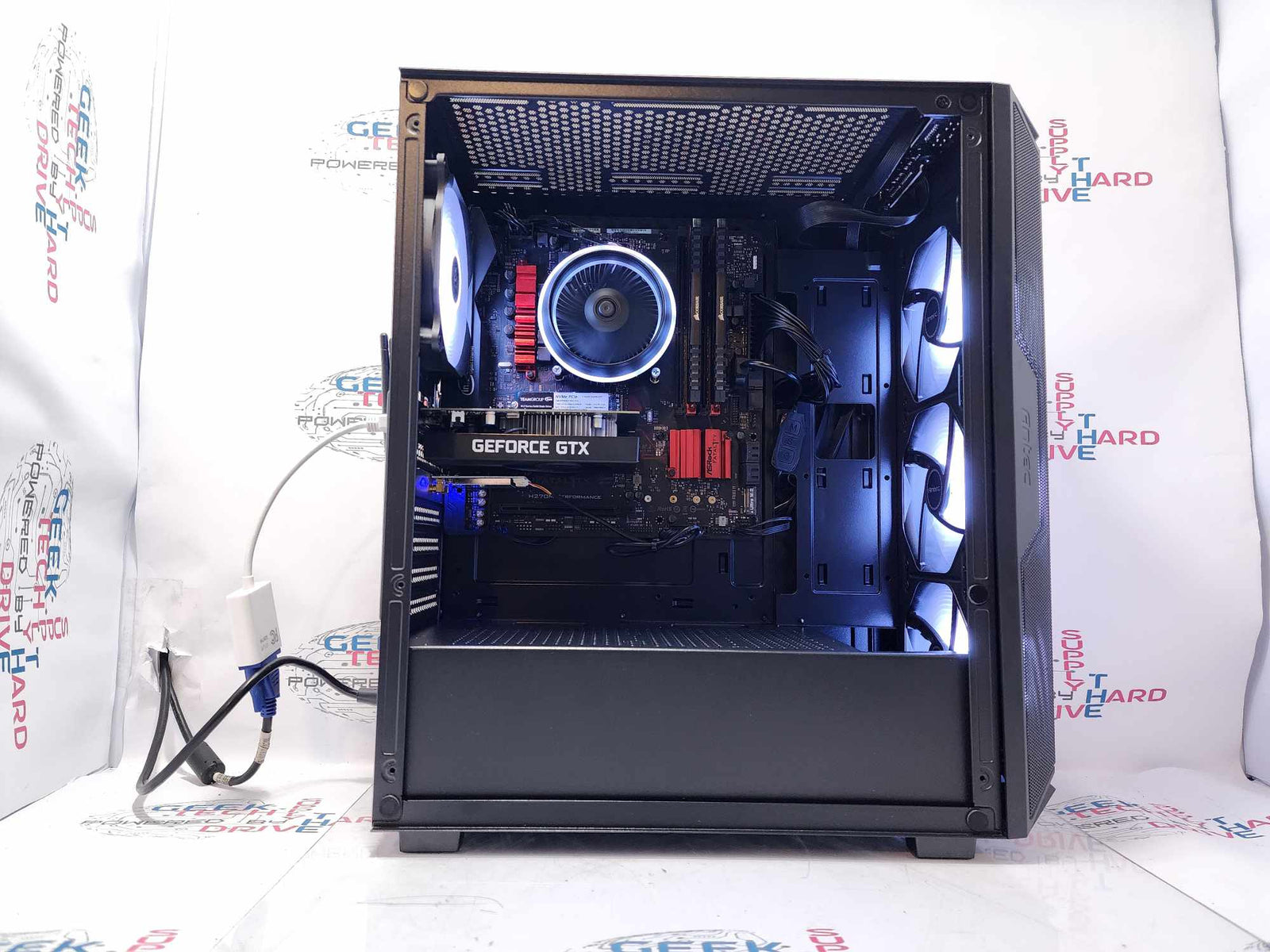 GTech Gaming Computer Windows 10 i5-7400 GTX 1650 1TB SSD 16GB RAM Black - Geek Tech