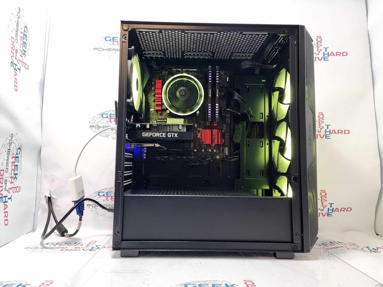 GTech Gaming Computer Windows 10 i5-7400 GTX 1650 1TB SSD 16GB RAM Black - Geek Tech