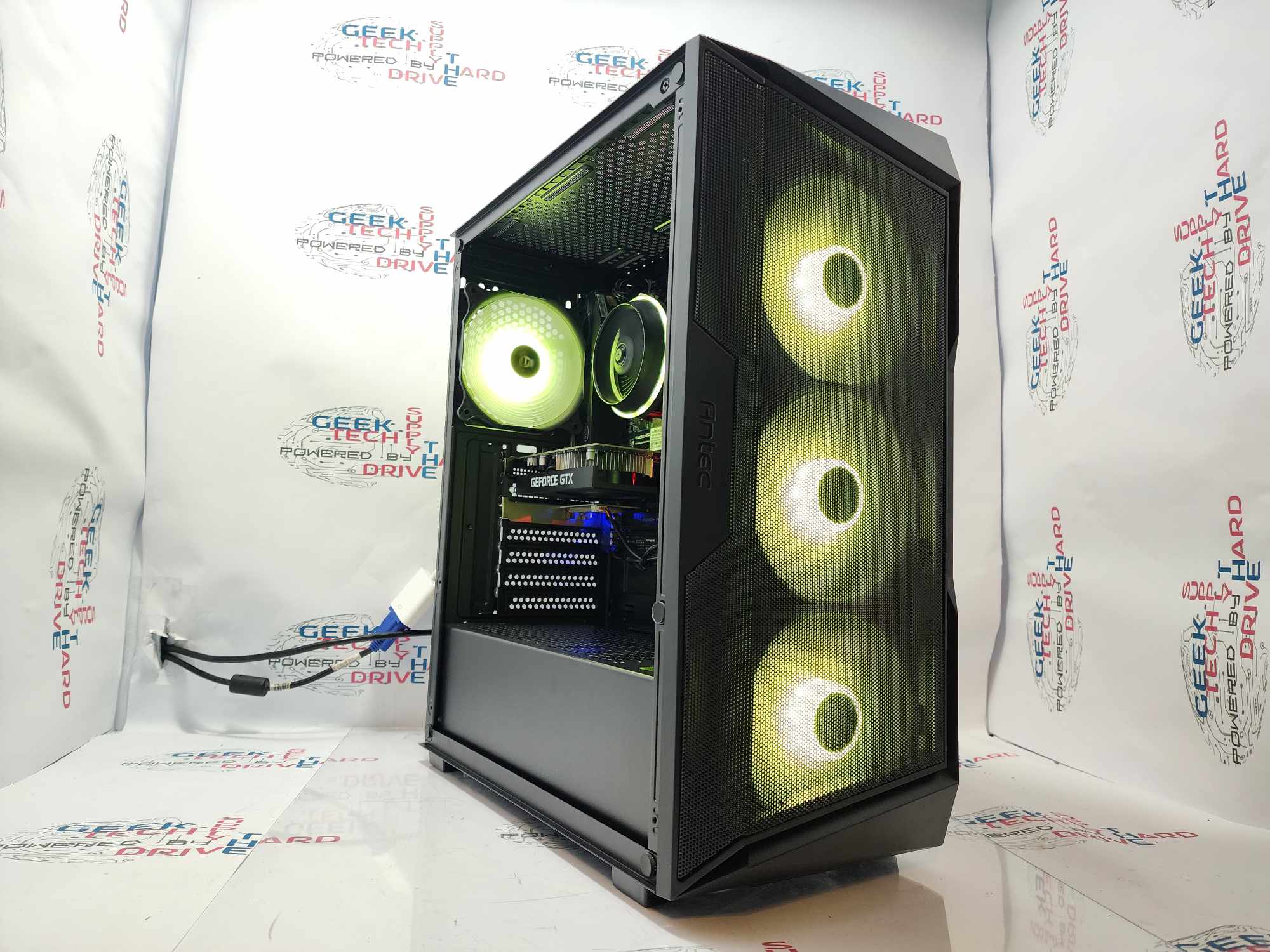 GTech Gaming Computer Windows 10 i5-7400 GTX 1650 1TB SSD 16GB RAM Black - Geek Tech