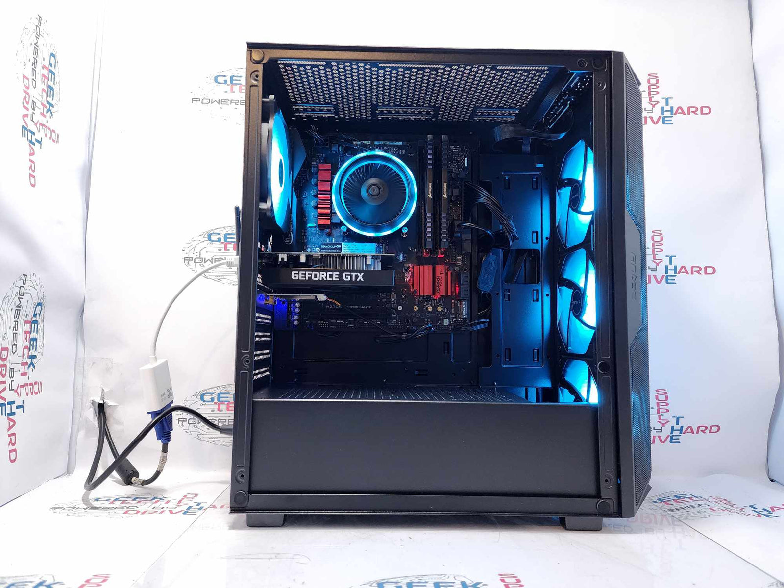 GTech Gaming Computer Windows 10 i5-7400 GTX 1650 1TB SSD 16GB RAM Black - Geek Tech