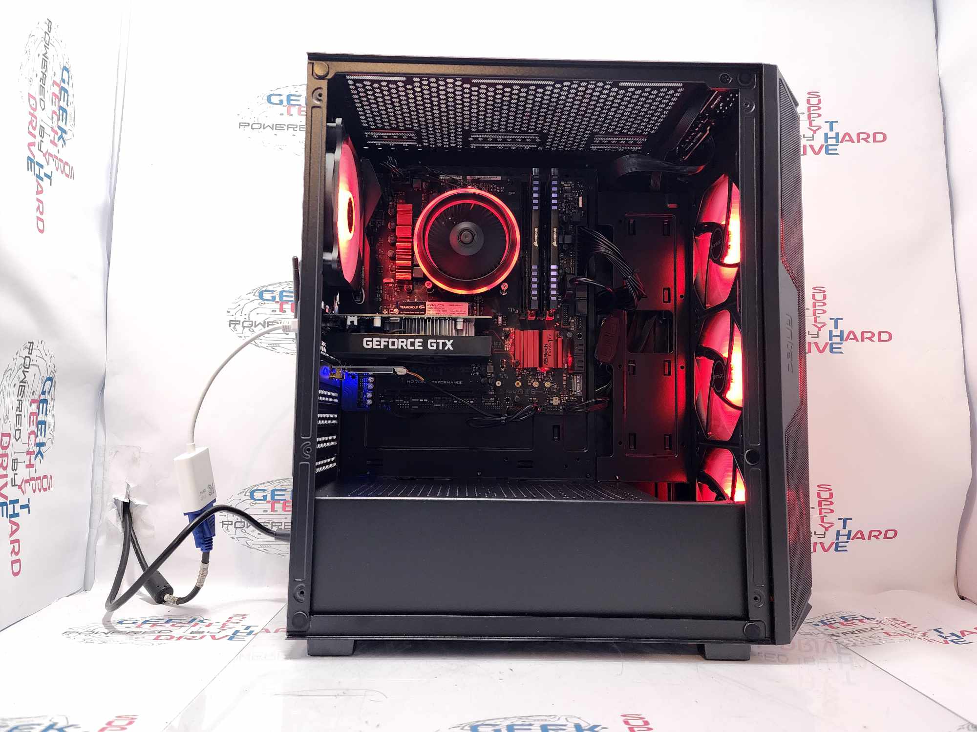 GTech Gaming Computer Windows 10 i5-7400 GTX 1650 1TB SSD 16GB RAM Black - Geek Tech