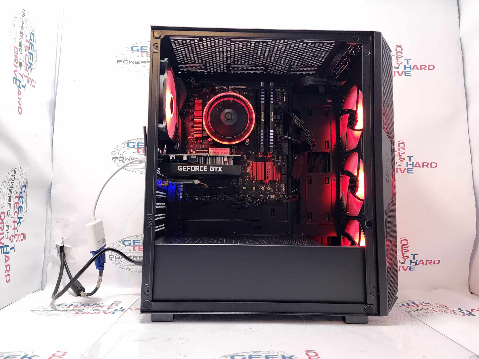 GTech Gaming Computer Windows 10 i5-7400 GTX 1650 1TB SSD 16GB RAM Black - Geek Tech