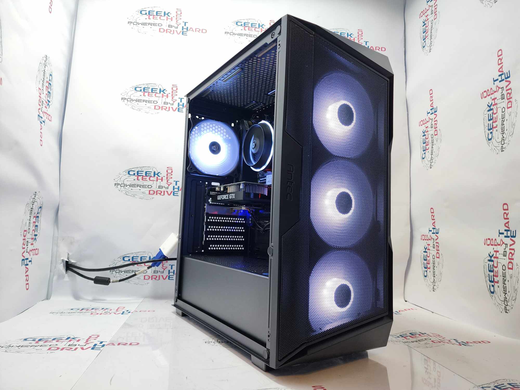 GTech Gaming Computer Windows 10 i5-7400 GTX 1650 1TB SSD 16GB RAM Black - Geek Tech