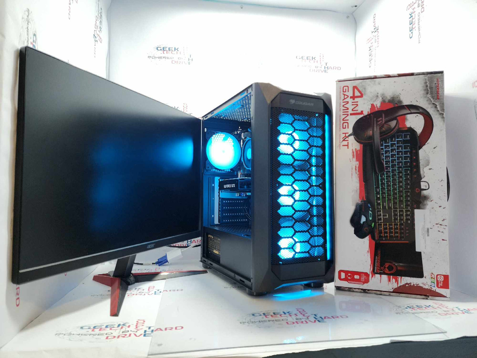 GTech Windows 11 i5-10400f 16gb DDR4 500gb SSD + 1tb HDD + Monitor & Accessory Bundle - Geek Tech