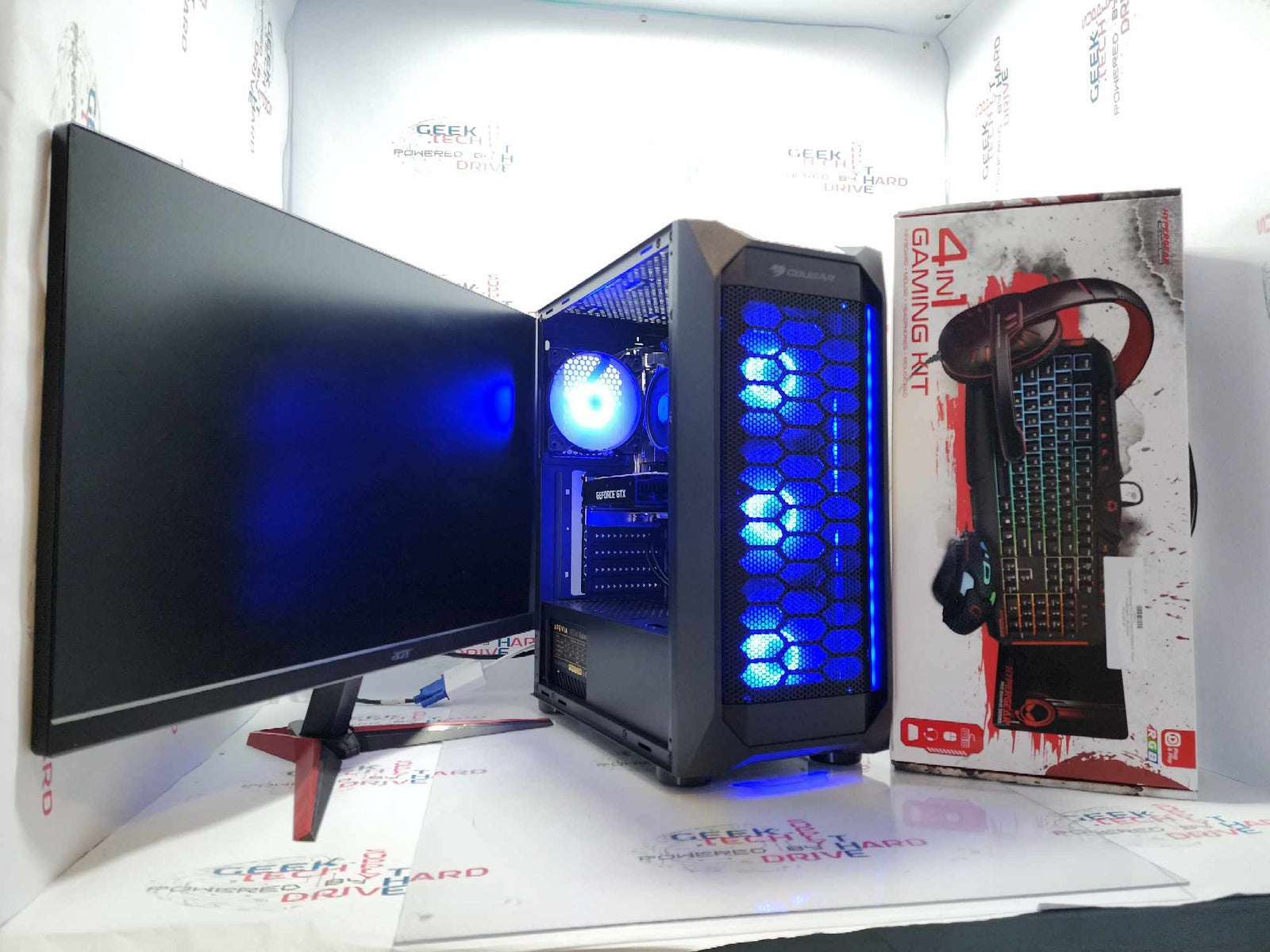 GTech Windows 11 i5-10400f 16gb DDR4 500gb SSD + 1tb HDD + Monitor & Accessory Bundle - Geek Tech