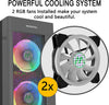Morovol Mesh Gaming Computer Case — angle view