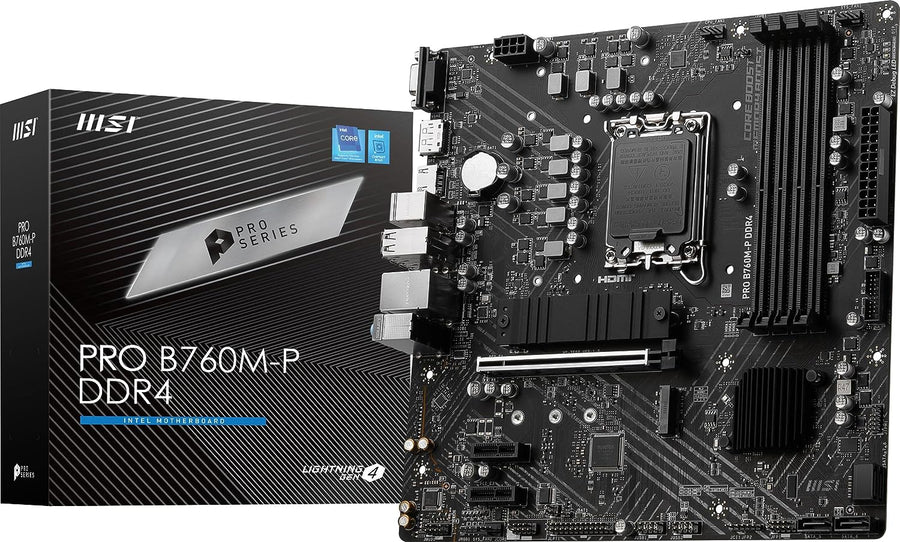 (Intel) MSI PRO B760M-P Pro Series LGA1700 DDR4 Motherboard