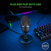 Razer Seiren X Black USB Streaming Microphone — side view